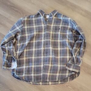 Woolrich XL Mens Khaki Green Flannel